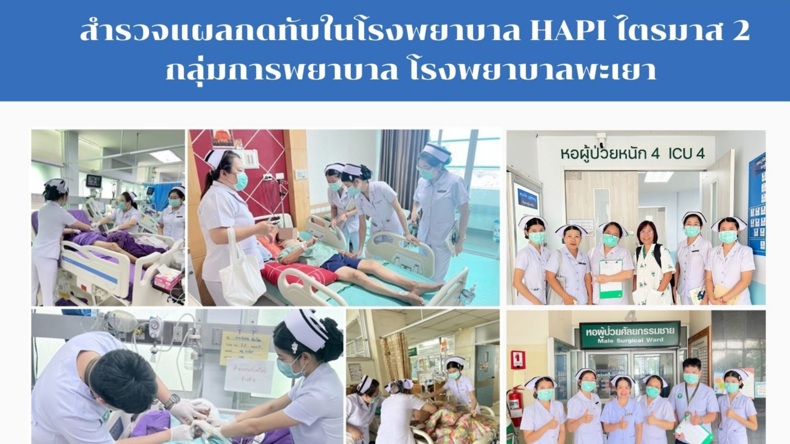 สำรวจแผลกดทับในโรงพยาบาล HAPI ไตรมาส 2 กลุ่มการพยาบาล โรงพยาบาลพะเยา