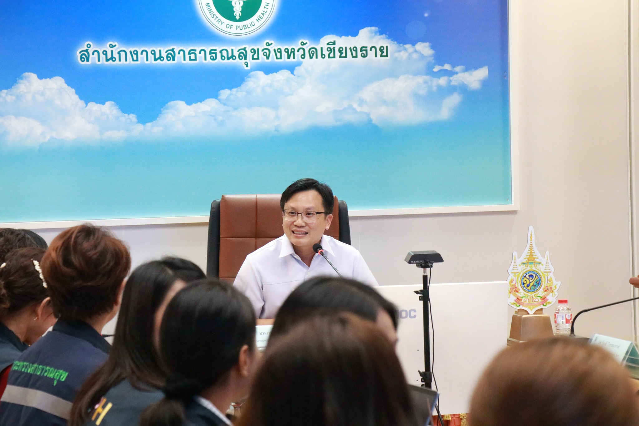 สสจ.เชียงราย ประชุมกำกับติดตาม ประเมินผลการดำเนินงานในการให้บริการสุขภาพคนต่างด้...