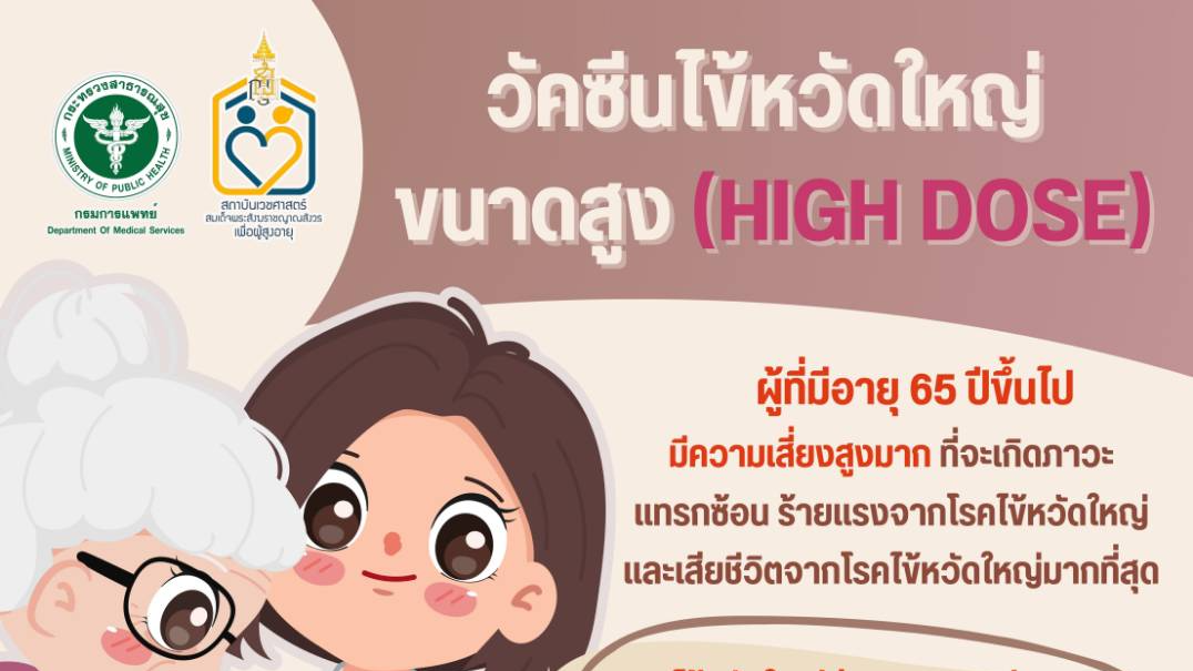 ทำไมผู้สูงอายุต้องฉีดวัคซีนไข้หวัดใหญ่ High dose