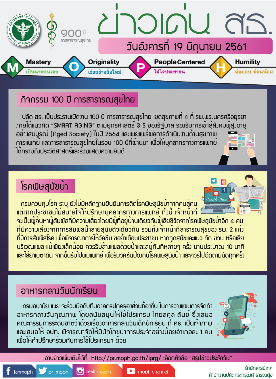 ข่าวเด่น 19  มิถุนายน 2561 