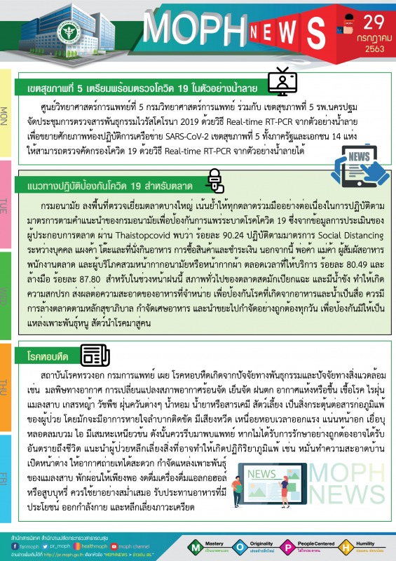 MOPH NEWS 29 กรกฎาคม 2563