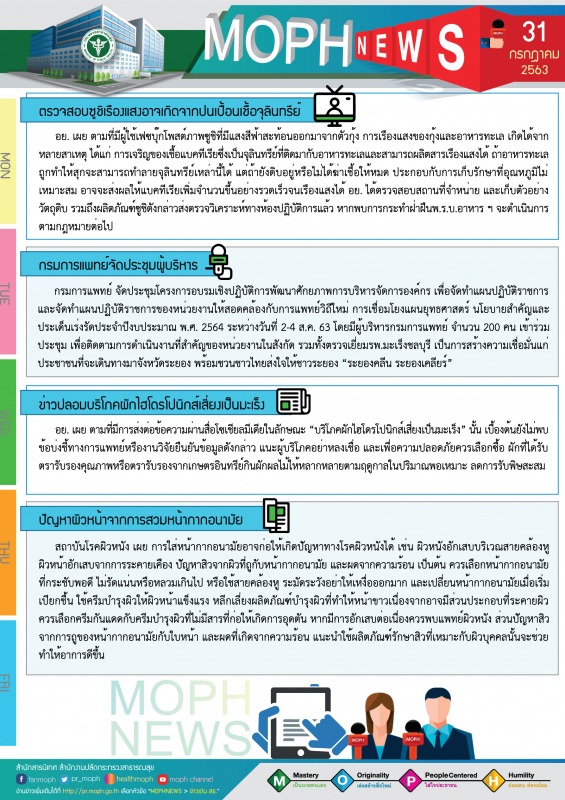 MOPH NEWS 31 กรกฎาคม 2563