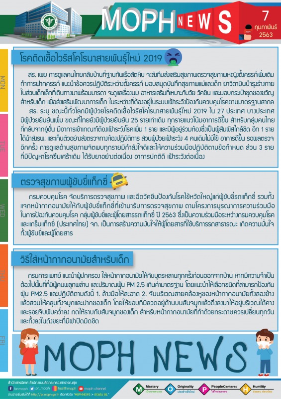 MOPH NEWS 7 กุมภาพันธ์ 2563