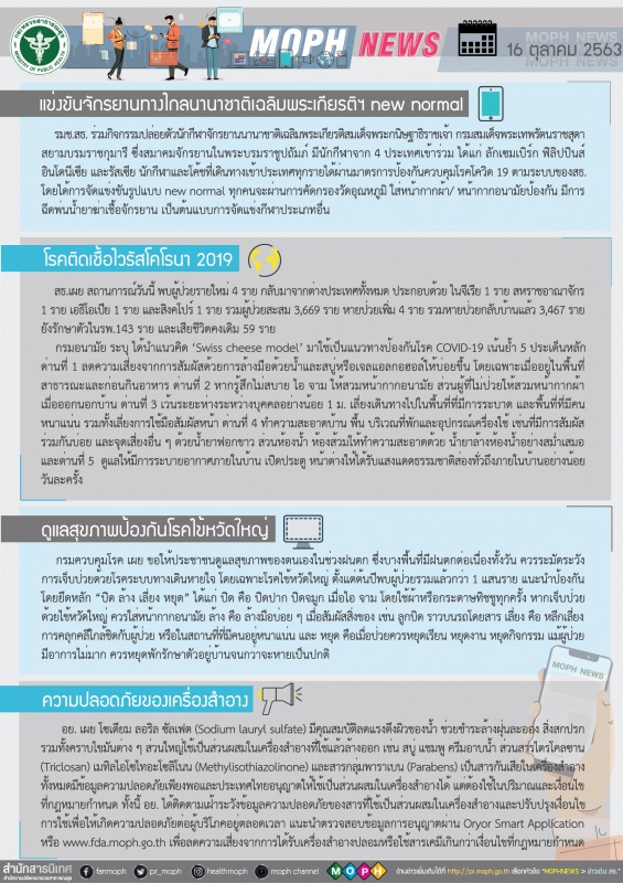 MOPH NEWS 16 ตุลาคม 2563