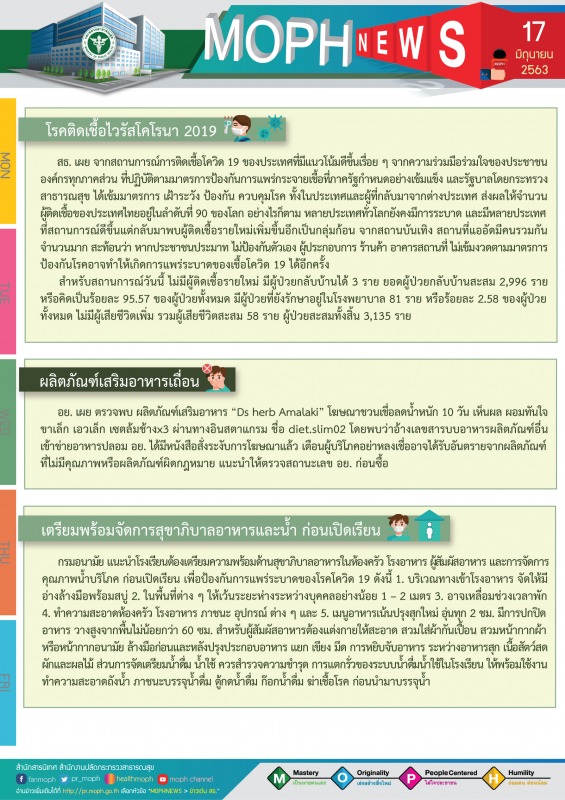 MOPH NEWS 17 มิถุนายน 2563