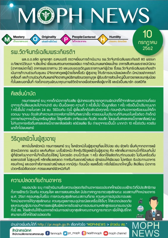 MOPH NEWS 10 กรกฎาคม 2562