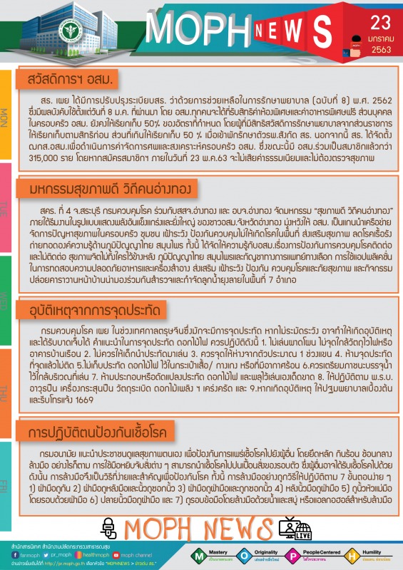 MOPH NEWS 23 มกราคม 2563