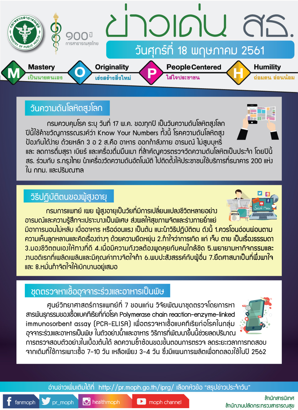 ข่าวเด่น 18 พฤษภาคม 2561 