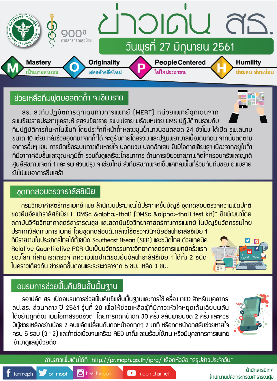 ข่าวเด่น 27 มิถุนายน 2561 