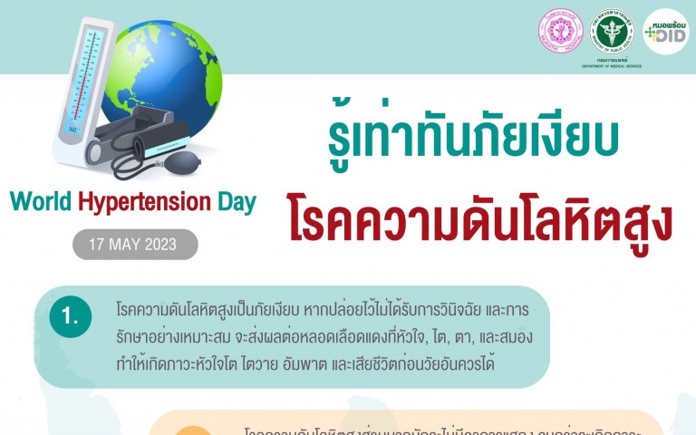 แพทย์เตือน “รู้เท่าทันภัยเงียบ โรคความดันโลหิตสูง” เนื่องในวันความดันโลหิตสูงโลก