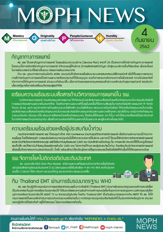 MOPH NEWS 4 กันยายน 2562