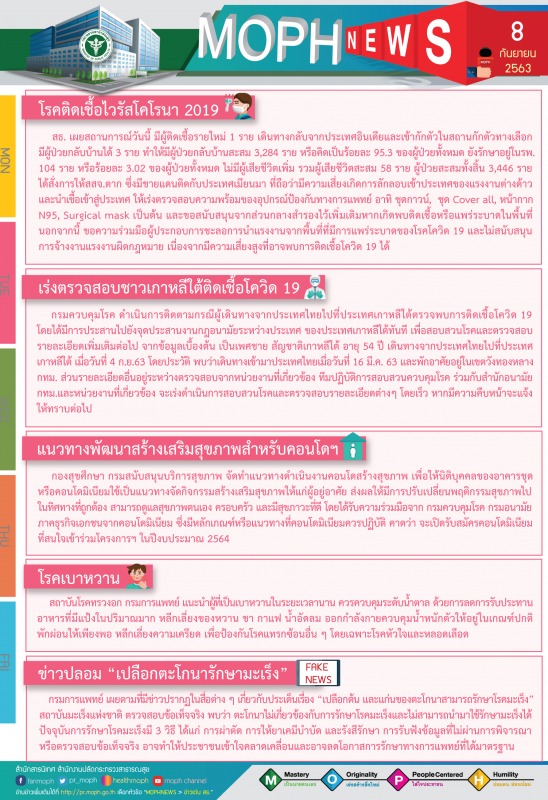 MOPH NEWS 8 กันยายน 2563