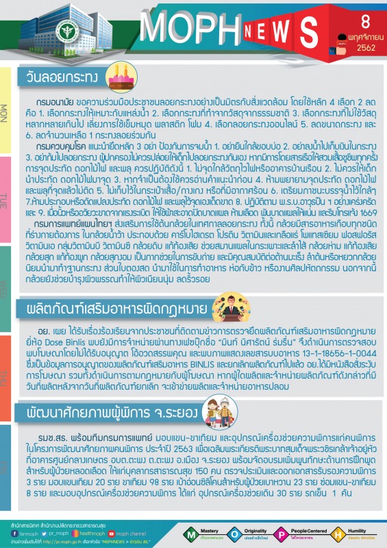 MOPH NEWS 8 พฤศจิกายน 2562