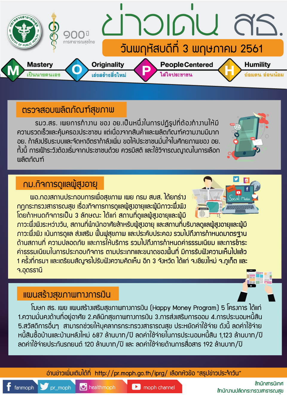 ข่าวเด่น 3 พฤษภาคม 2561 