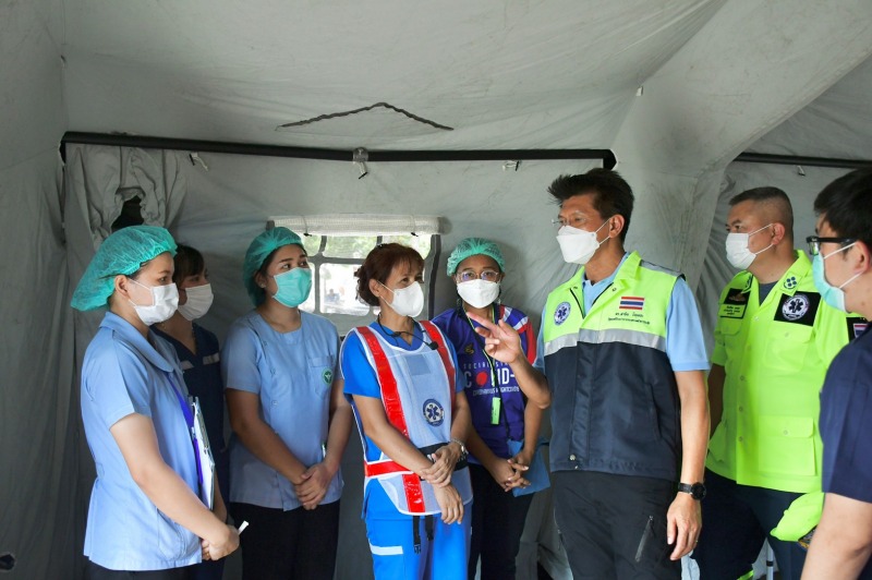 สธ. ร่วมซ้อมแผนบริหารสถานการณ์ฉุกเฉิน เหตุการณ์จำลองเรือบรรทุกน้ำมันชนเรือนักท่องเที่ยว