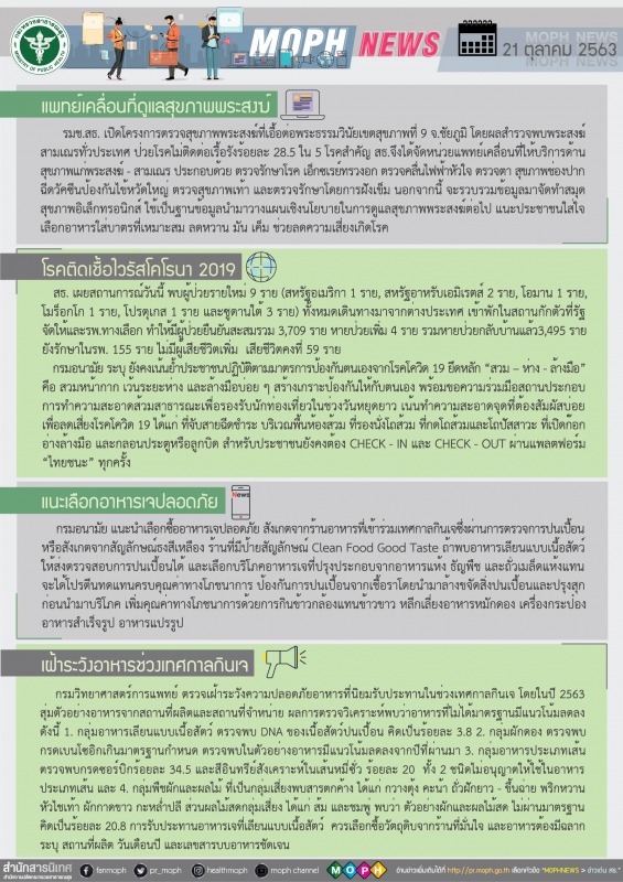 MOPH NEWS 21 ตุลาคม 2563