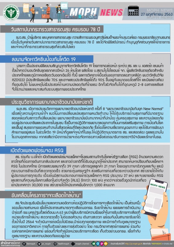 MOPH NEWS 27 พฤศจิกายน 2563