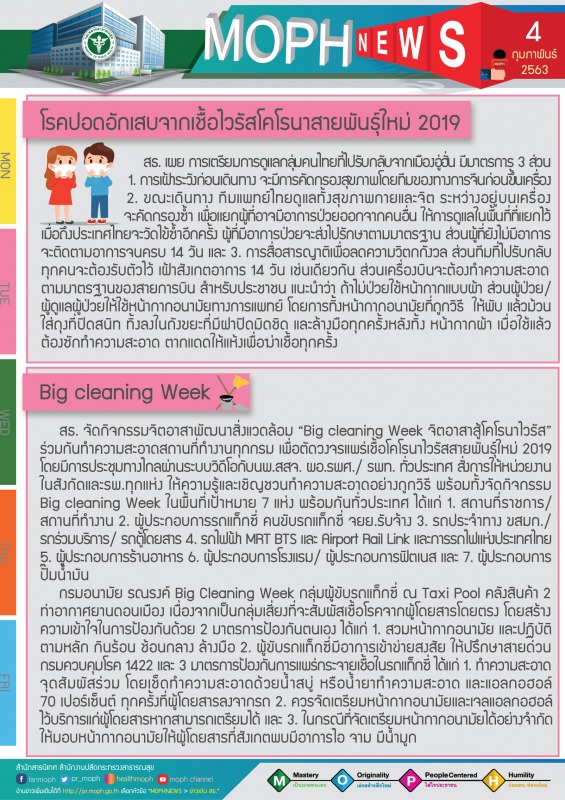 MOPH NEWS 4 กุมภาพันธ์ 2563