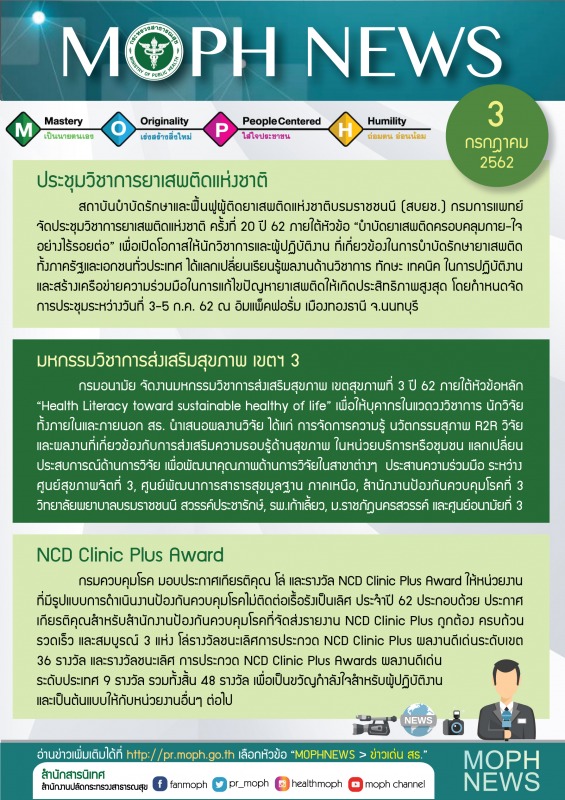 MOPH NEWS 3 กรกฎาคม 2562