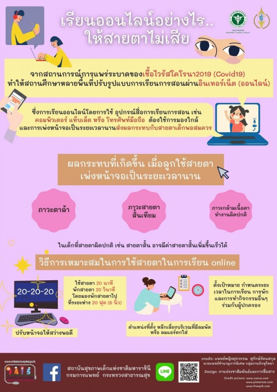 เรียนออนไลน์อย่างไร ให้สายตาไม่เสีย