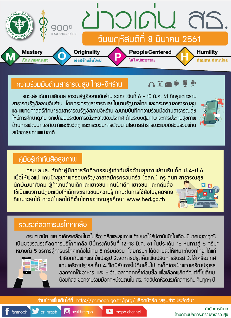 ข่าวเด่น 8 มีนาคม 2561 