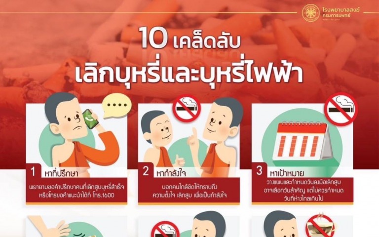 สงฆ์ไทยใส่ใจเลิกบุหรี่เพื่อสุขภาพ