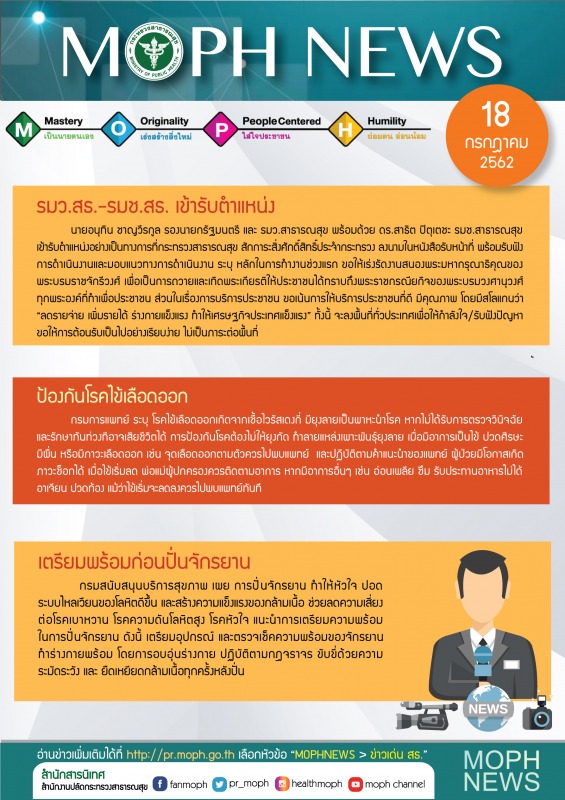 MOPH NEWS 18 กรกฎาคม 2562