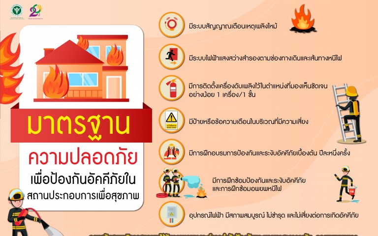 กรม สบส. ห่วงบ้านพักคนชรา ร่วม กทม. แนะระวังป้องกันไฟไหม้ด้วยมาตรฐานความปลอดภัย 7 ข้อ