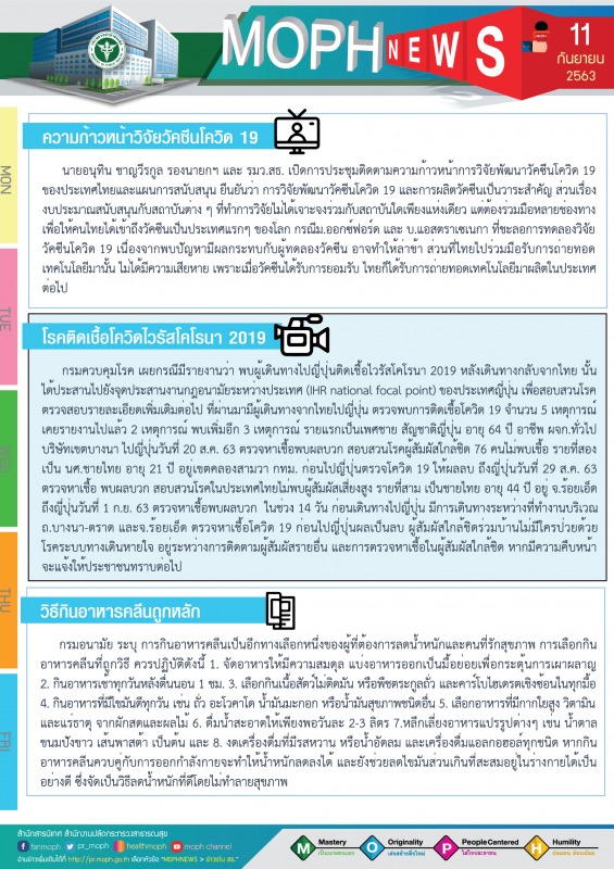 MOPH NEWS 11 กันยายน 2563