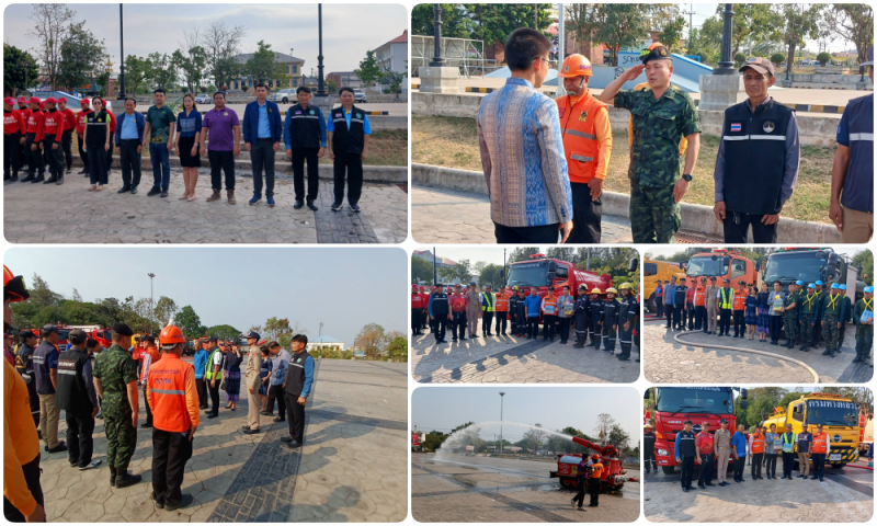 สสจ.สกลนคร “ร่วมกิจกรรมโครงการถนนปลอดฝุ่น ล้างทำความสะอาดพื้นถนน พื้นที่สาธารณะ ลดค่าฝุ่น PM 2.5”