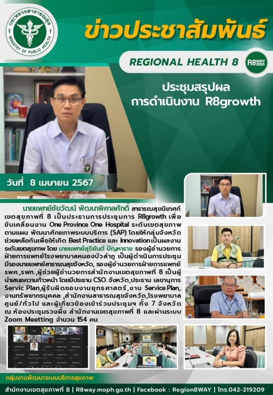 ประชุมสรุปผล การดำเนินงาน R8growth